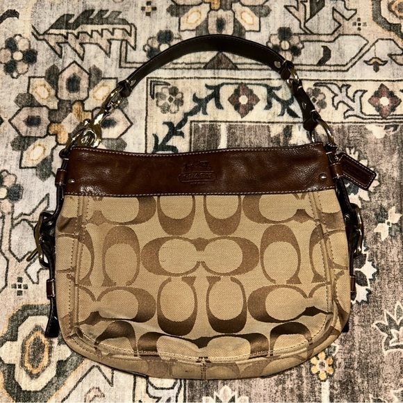Coach VTG Y2kBrown and Tan Shoulder Bag with matching new wallet - Picture 2 of 8